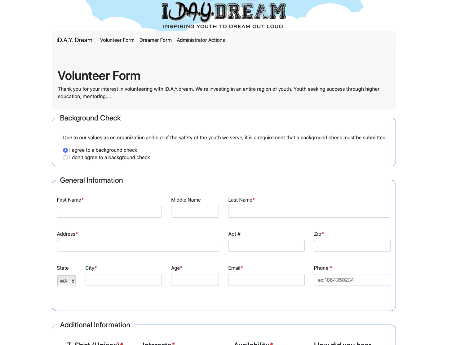 I daydream form screenshot